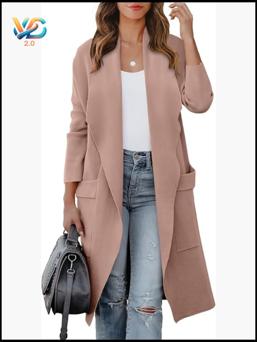 Womens Oversized Open Front Cardigan Long Knit Sweater Coat